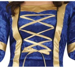 Costume da principessa o nobile medievale blu per donna