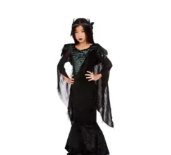 costume da principessa per le ragazze elegante Cuervo nero