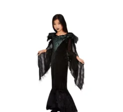 costume da principessa per le ragazze elegante Cuervo nero