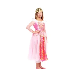 Costume da principessa rosa delle fiabe per bambina