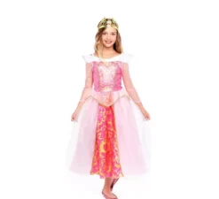 Costume da principessa rosa delle fiabe per bambina