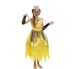 Costume da principessa zombie gialla per bambine