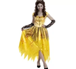 Costume da principessa zombie gialla per donna