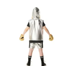 Costume da pugile argentato per bambini