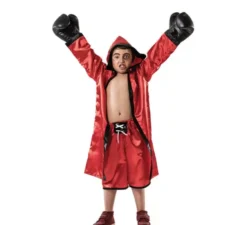 Costume da pugile rosso per bambino