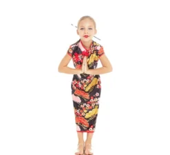 Costume da ragazza cinese floreale Shanghai Qipao