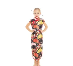 Costume da ragazza cinese floreale Shanghai Qipao