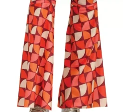 Costume da ragazza da discoteca rossastra anni '70 per donna