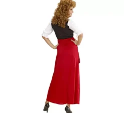Costume da ragazza della taverna rosso e nero per donna