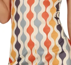 Costume da ragazza discoteca multicolore anni '70 per donna