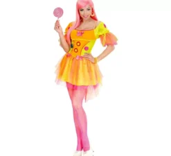 Costume da ragazza fantasy al neon per donna