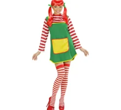 Costume da ragazza giocosa a righe per donna