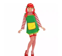Costume da ragazza giocosa a righe per donna