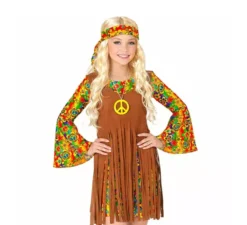 Costume da ragazza hippie con lunghe frange per donna