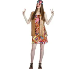 Costume da ragazza hippie per una donna