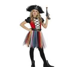 Costume da ragazza pirata multicolore per bambina