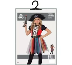 Costume da ragazza pirata multicolore per bambina