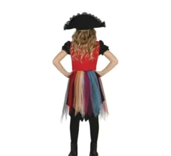 Costume da ragazza pirata multicolore per bambina