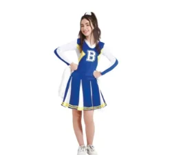 Costume da ragazza pon pon della squadra blu adolescente