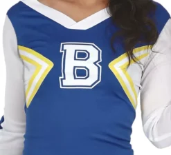 Costume da ragazza pon pon della squadra blu da donna
