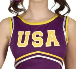 Costume da ragazza pon pon della squadra viola adolescente