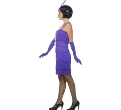 Costume da ragazza viola anni '20 per una donna