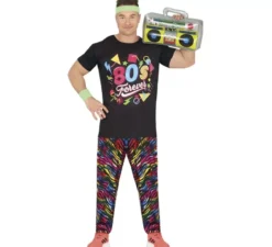 Costume da ragazzo multicolore anni '80 per uomo
