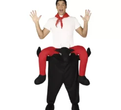 Costume da ragazzo sulle spalle di un toro per adulti