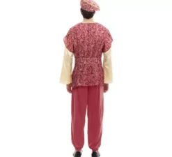 Costume da Re Gaspar del Paggio Rosso con cappello per uomo