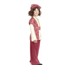 Costume da Re Gaspare del Paggio Rosso con cappello per bambino