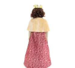 Costume da Re Gaspare mago Borgogna con mantello per bambino