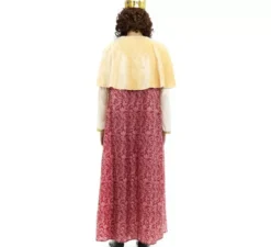 Costume da Re Gaspar Mago Borgogna con mantello per uomo