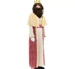Costume da Re Gaspar Mago Borgogna con mantello per uomo