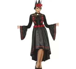 Costume da Regina Cattiva elegante nero per donna