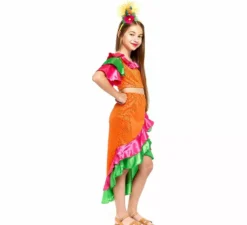 Costume da regina della samba per bambine