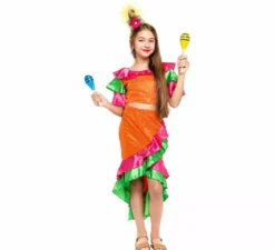 Costume da regina della samba per bambine