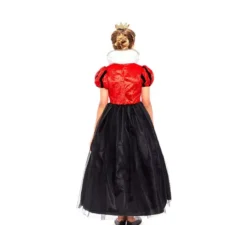 Costume da regina di cuori rossa e nera per bambina