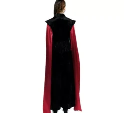 Costume da Regina Drago Nero con maniche rosse per donna