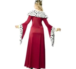 Costume da regina medievale con stampa deluxe per donna