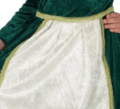 Costume da regina medievale verde per bambine