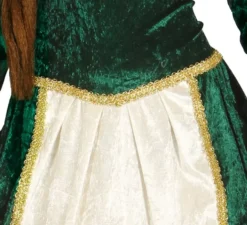 Costume da regina medievale verde per donna