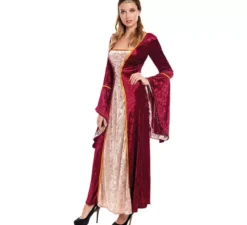 Costume da Regina Medievale Vinotinto per donna