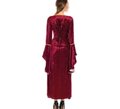 Costume da Regina Medievale Vinotinto per donna