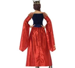 Costume da regina rossa medievale per donna