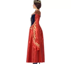Costume da regina rossa medievale per donna