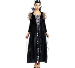 Costume da Regina Teschio Oscuro con Corona per Donna