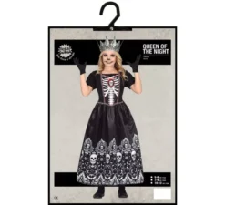 Costume da Regina Teschio Scuro per bambina