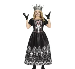 Costume da Regina Teschio Scuro per bambina
