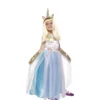 Costume da regina unicorno colorato per bambina