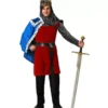 Costume da Re Medievale Borgogna con cintura per uomo